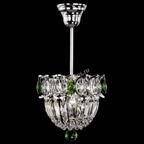 Люстра Астра Купол №1 с подвесом Зеленая в Самаре Гусь Хрустальный