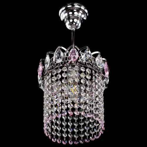 Люстра Астра оптикон №1 розовая в Самаре Гусь Хрустальный