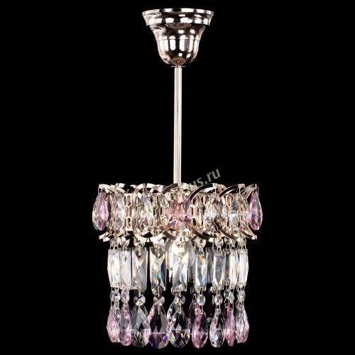 Люстра Астра пластинка №1 розовая в Самаре Гусь Хрустальный