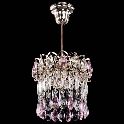 Люстра Астра пластинка №1 розовая в Самаре Гусь Хрустальный