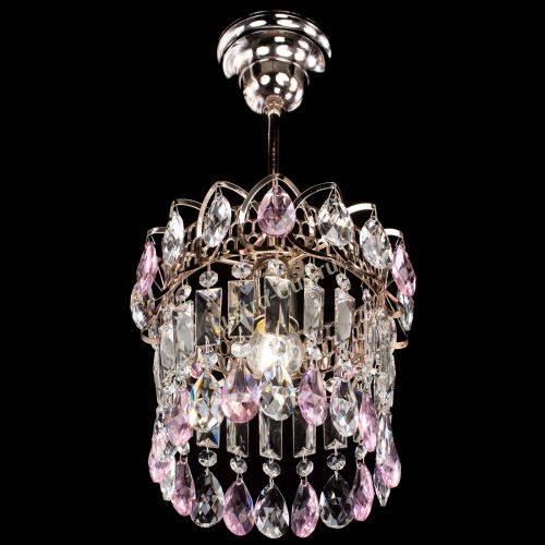 Люстра Астра пластинка №1 розовая в Самаре Гусь Хрустальный