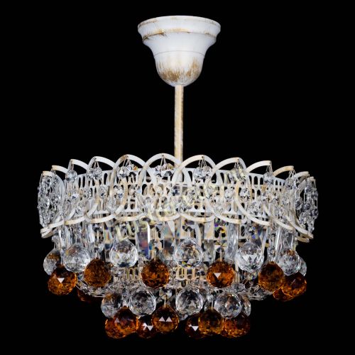 Люстра Астра шар №1 Чайная белая в Самаре Гусь Хрустальный