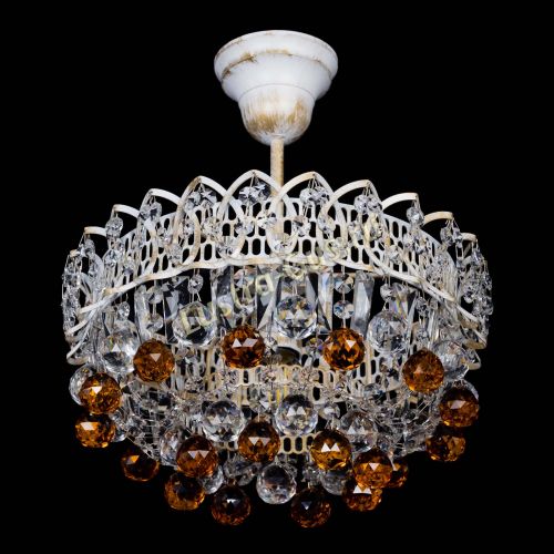 Люстра Астра шар №1 Чайная белая в Самаре Гусь Хрустальный