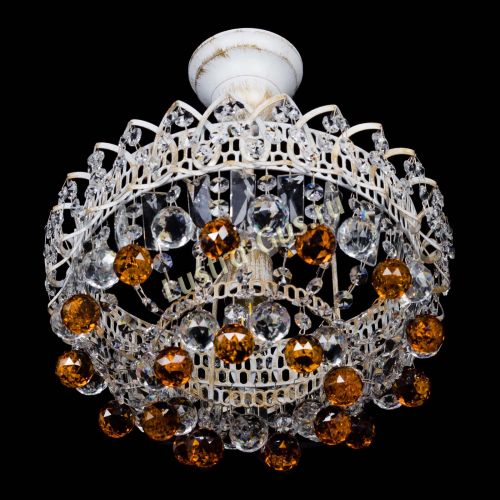 Люстра Астра шар №1 Чайная белая в Самаре Гусь Хрустальный