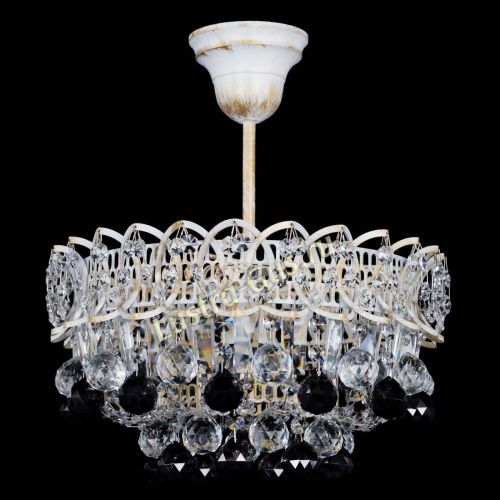 Люстра Астра шар №1 Черная белая в Самаре Гусь Хрустальный