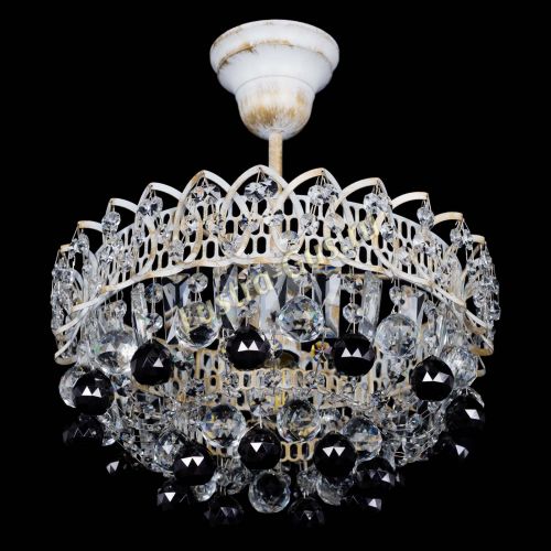 Люстра Астра шар №1 Черная белая в Самаре Гусь Хрустальный