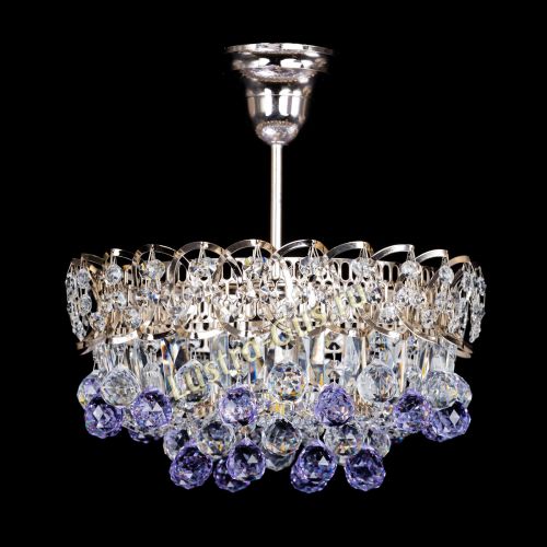 Люстра Астра шар фиолетовая 1 лампа в Самаре Гусь Хрустальный