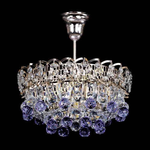 Люстра Астра шар фиолетовая 1 лампа в Самаре Гусь Хрустальный