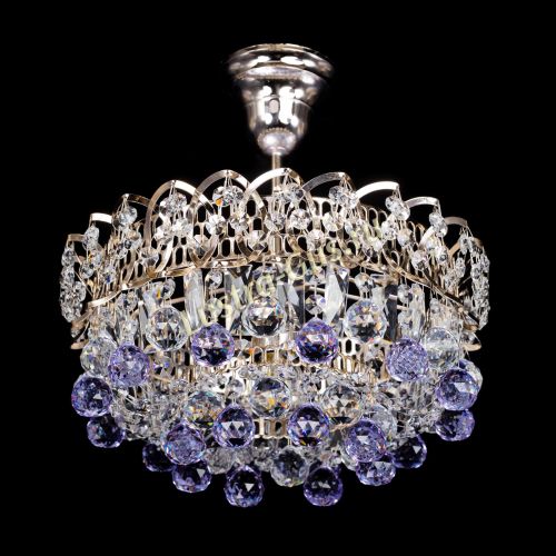 Люстра Астра шар фиолетовая 1 лампа в Самаре Гусь Хрустальный