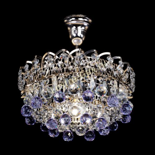 Люстра Астра шар фиолетовая 1 лампа в Самаре Гусь Хрустальный