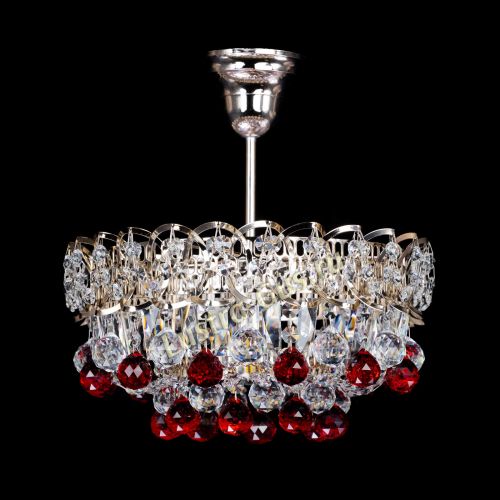 Люстра Астра шар красная 1 лампа в Самаре Гусь Хрустальный