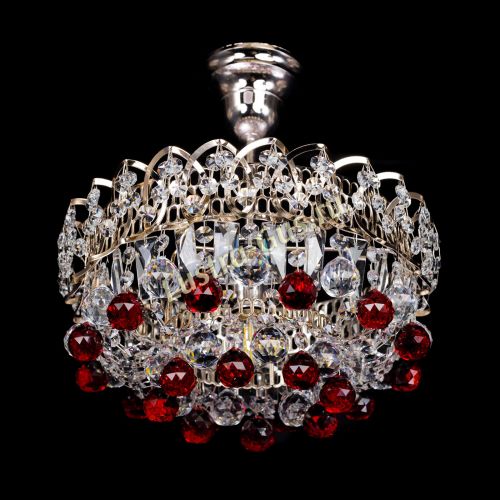 Люстра Астра шар красная 1 лампа в Самаре Гусь Хрустальный