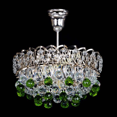 Люстра Астра шар зеленая 1 лампа в Самаре Гусь Хрустальный