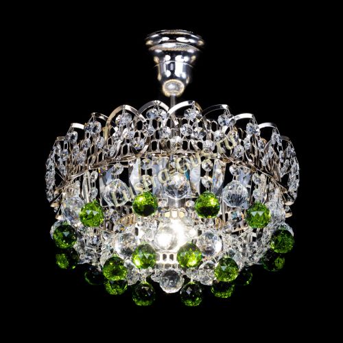 Люстра Астра шар зеленая 1 лампа в Самаре Гусь Хрустальный