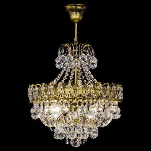 Люстра Астра шар с подвесом под бронзу в Самаре Гусь Хрустальный