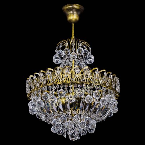 Люстра Астра шар с подвесом под бронзу в Самаре Гусь Хрустальный