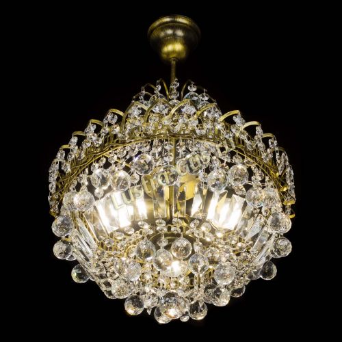 Люстра Астра шар с подвесом под бронзу в Самаре Гусь Хрустальный