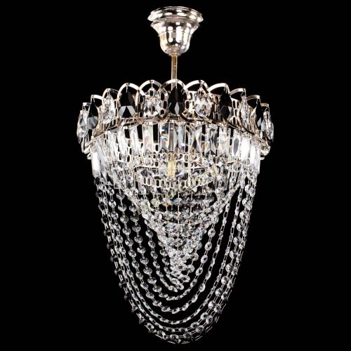 Люстра Астра Водоворот с подвесом №1 черная в Самаре Гусь Хрустальный