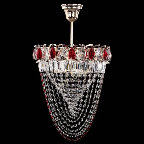 Люстра Астра Водоворот с подвесом №1 красная в Самаре Гусь Хрустальный