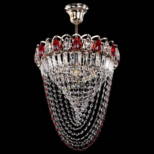 Люстра Астра Водоворот с подвесом №1 красная в Самаре Гусь Хрустальный