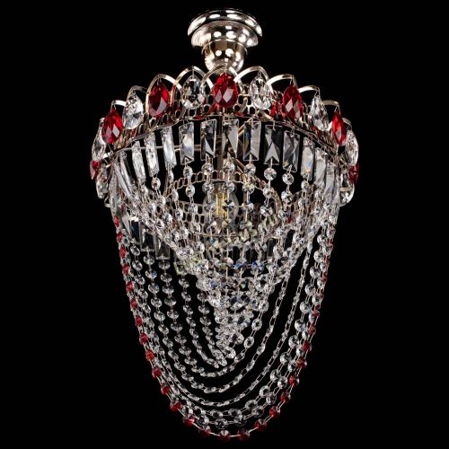 Люстра Астра Водоворот с подвесом №1 красная в Самаре Гусь Хрустальный