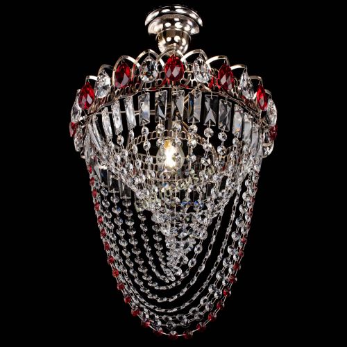 Люстра Астра Водоворот с подвесом №1 красная в Самаре Гусь Хрустальный