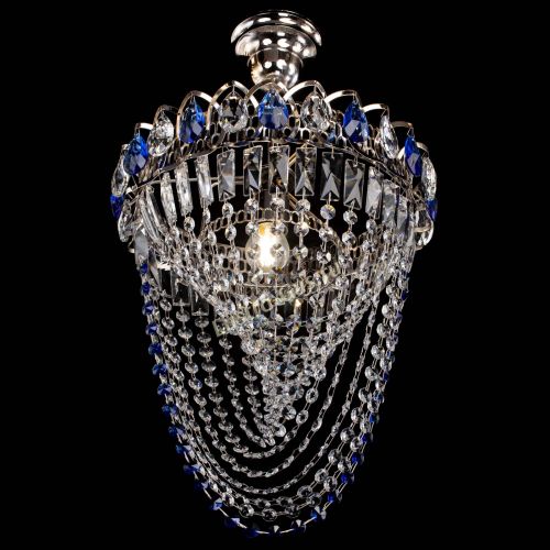 Люстра Астра Водоворот с подвесом №1 синяя в Самаре Гусь Хрустальный