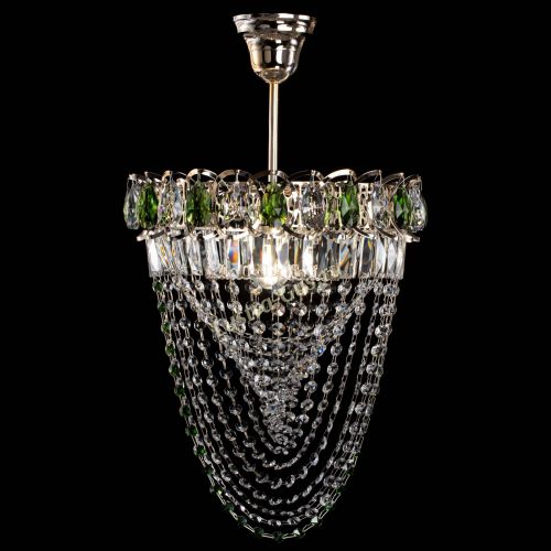 Люстра Астра Водоворот с подвесом №1 зеленая в Самаре Гусь Хрустальный