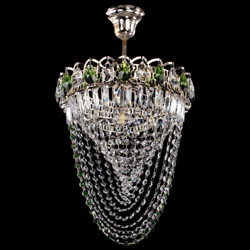 Люстра Астра Водоворот с подвесом №1 зеленая в Самаре Гусь Хрустальный
