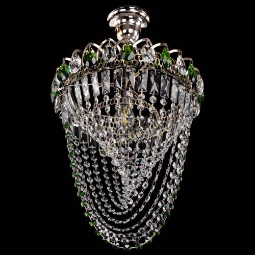 Люстра Астра Водоворот с подвесом №1 зеленая в Самаре Гусь Хрустальный