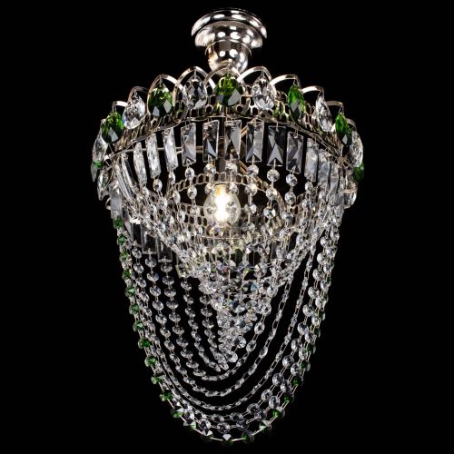 Люстра Астра Водоворот с подвесом №1 зеленая в Самаре Гусь Хрустальный