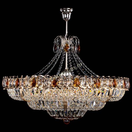 Люстра Двойное кольцо пластинка с подвесом Чайная в Самаре Гусь Хрустальный