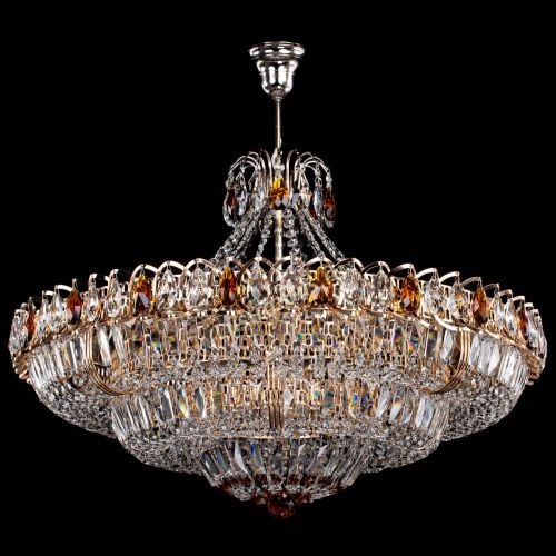 Люстра Двойное кольцо пластинка с подвесом Чайная в Самаре Гусь Хрустальный