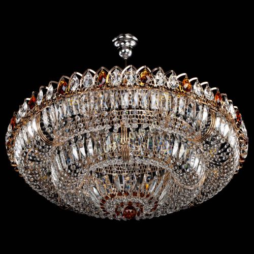 Люстра Двойное кольцо пластинка с подвесом Чайная в Самаре Гусь Хрустальный