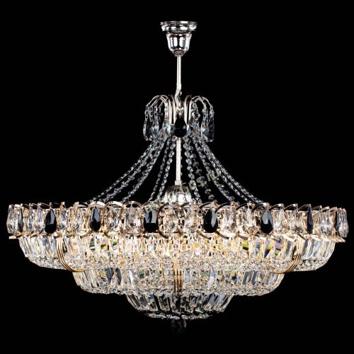 Люстра Двойное кольцо пластинка с подвесом Черная в Самаре Гусь Хрустальный