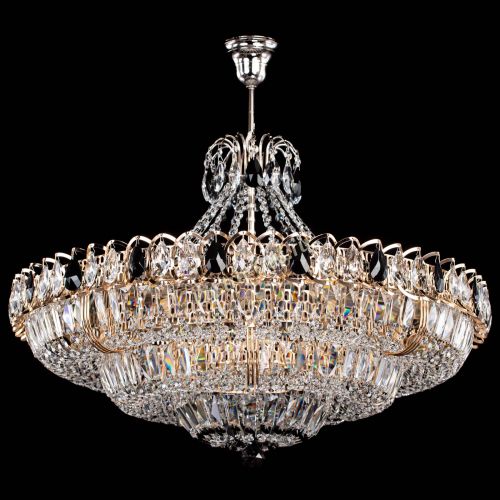 Люстра Двойное кольцо пластинка с подвесом Черная в Самаре Гусь Хрустальный