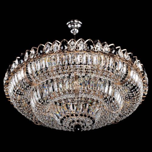 Люстра Двойное кольцо пластинка с подвесом Черная в Самаре Гусь Хрустальный