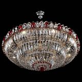 Люстра Двойное кольцо пластинка с подвесом Красная в Самаре