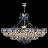 Люстра Двойное кольцо пластинка с подвесом Синяя в Самаре