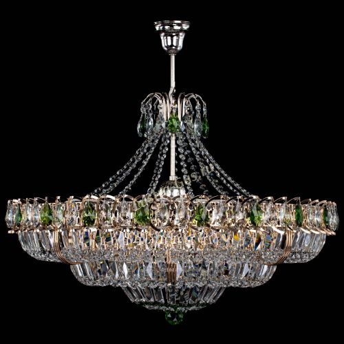 Люстра Двойное кольцо пластинка с подвесом Зеленая в Самаре Гусь Хрустальный