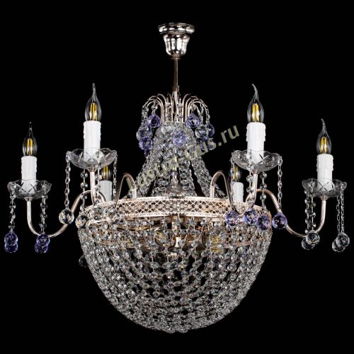 Люстра Елизавета №11 Венеция фиолетовая в Самаре Гусь Хрустальный