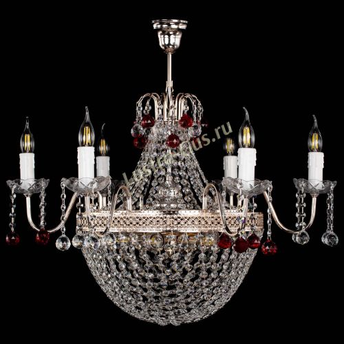 Люстра Елизавета №11 Венеция красная в Самаре Гусь Хрустальный