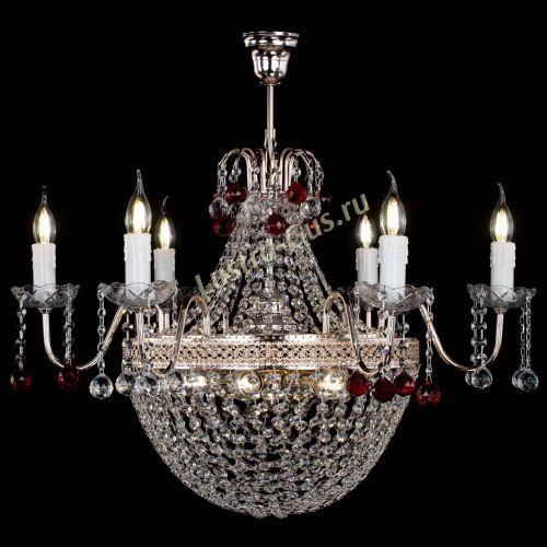 Люстра Елизавета №11 Венеция красная в Самаре Гусь Хрустальный