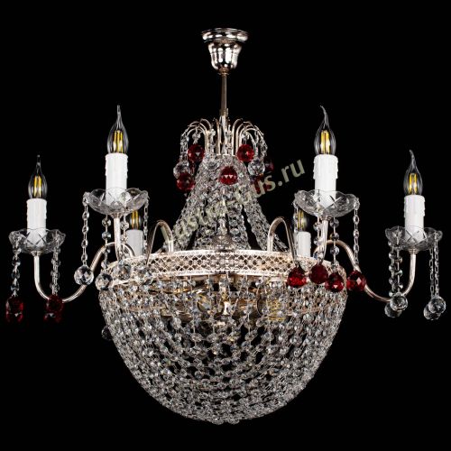 Люстра Елизавета №11 Венеция красная в Самаре Гусь Хрустальный