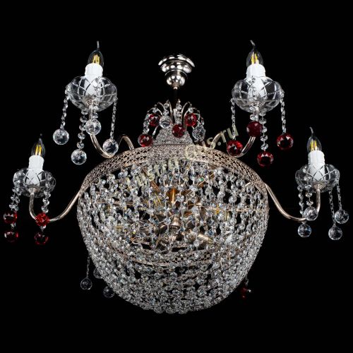 Люстра Елизавета №11 Венеция красная в Самаре Гусь Хрустальный