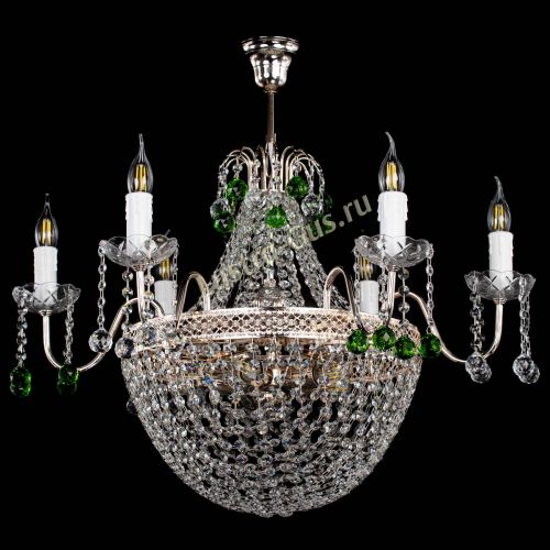 Люстра Елизавета №11 Венеция зеленая в Самаре Гусь Хрустальный