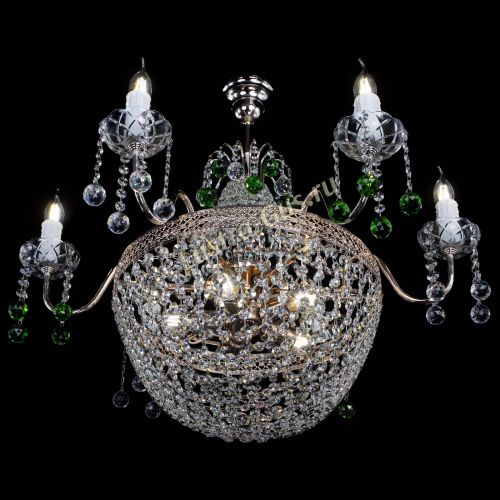 Люстра Елизавета №11 Венеция зеленая в Самаре Гусь Хрустальный
