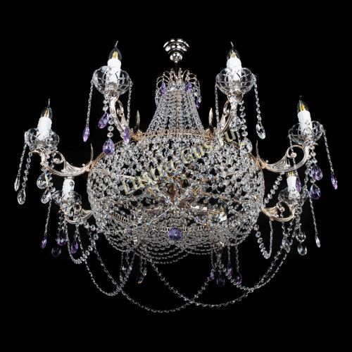 Люстра Елизавета №13 фиолетовая в Самаре Гусь Хрустальный