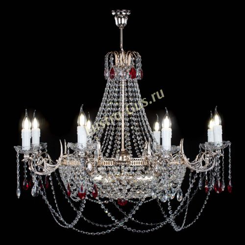 Люстра Елизавета №13 красная в Самаре Гусь Хрустальный