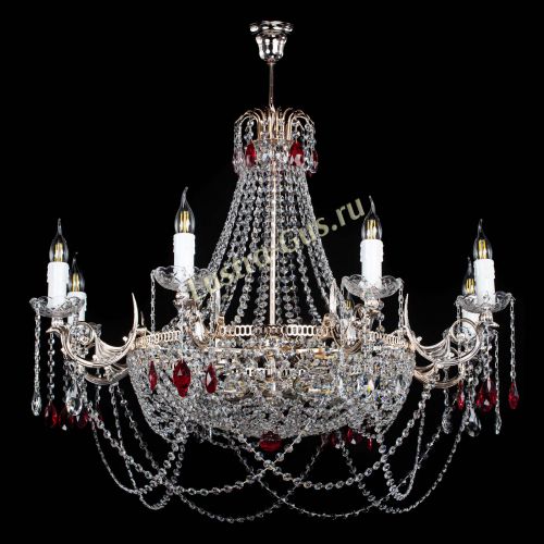 Люстра Елизавета №13 красная в Самаре Гусь Хрустальный